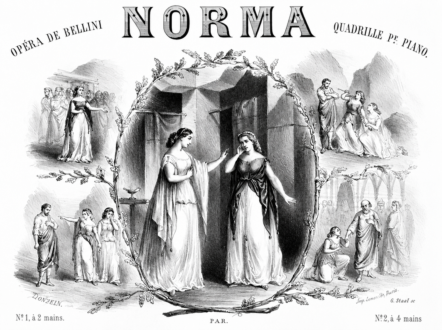 Norma — Original 19th-Century Illustrated Title Page